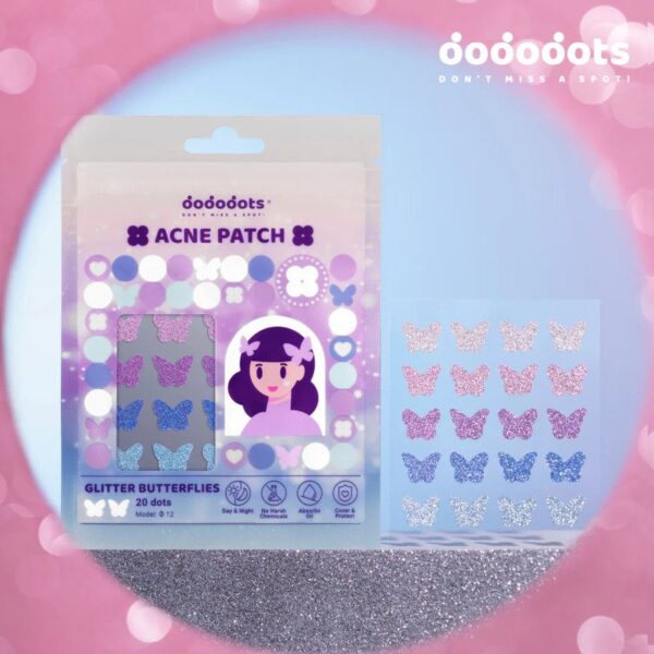 DODODOTS PATCH GLITTER BUTTERFLIES 20 UND