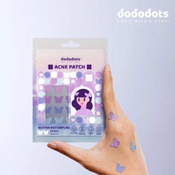 DODODOTS PATCH GLITTER BUTTERFLIES 20 UND